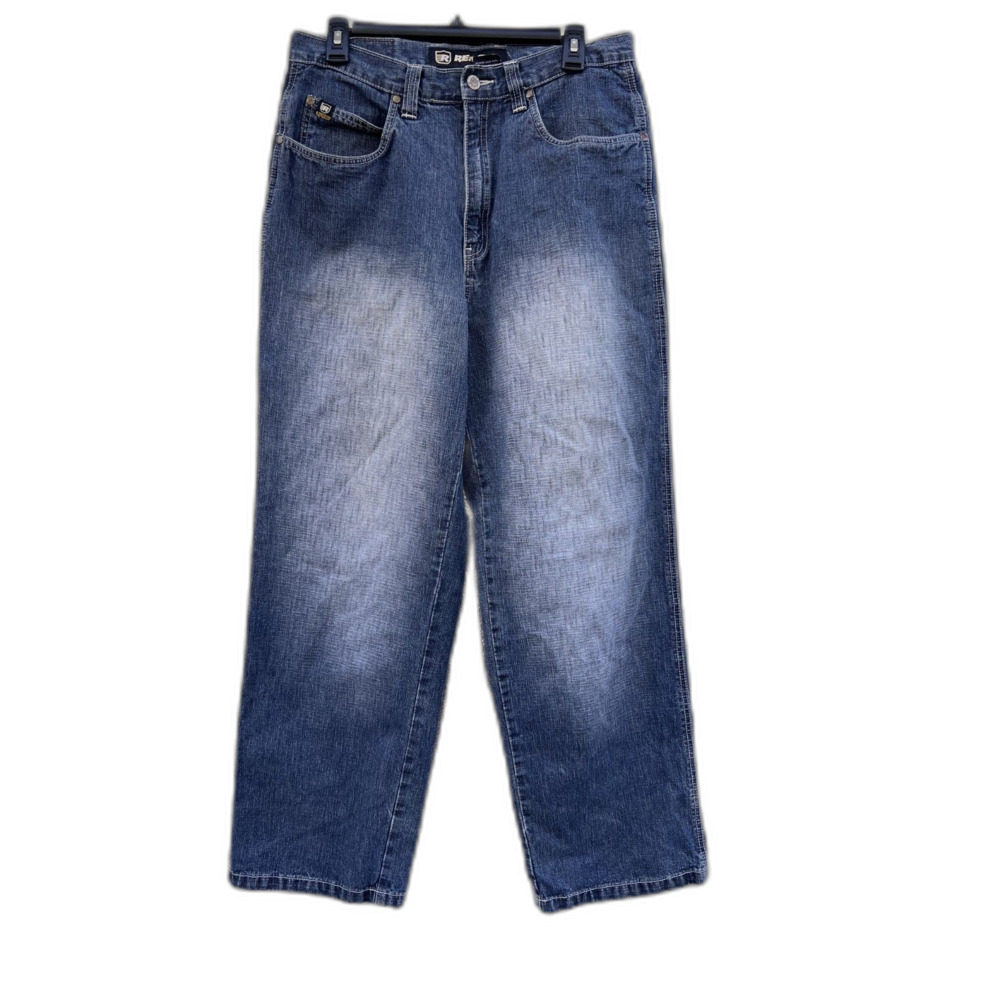 RE:VERB MENS‎ JEANS SIZE 32X32 LOOSE BLUE WIDE LEG BAGGY VINTAGE Y2K 90S